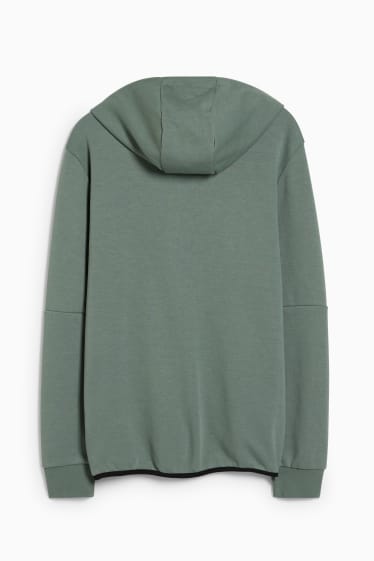 Pánské - Tepláková bunda s kapucí  - zelená