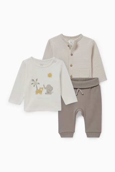 Babys - Baby-outfit - 3-delig - beige