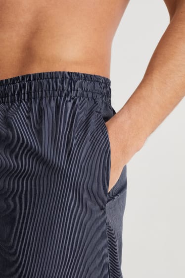 Home - Pantalons de pijama - de ratlles - blau fosc