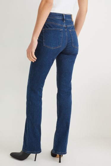 Femei - Bootcut jeans - talie înaltă - LYCRA® - material reciclat - denim-albastru