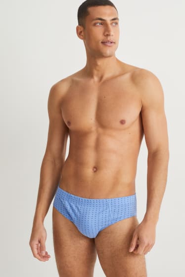 Heren - Set van 3 - slip - blauw