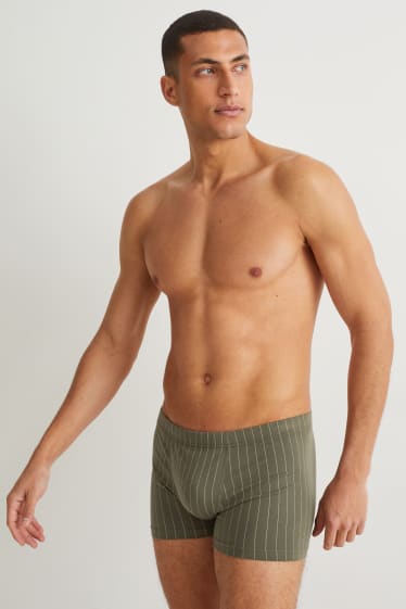 Hommes - Lot de 3 - boxers - vert foncé