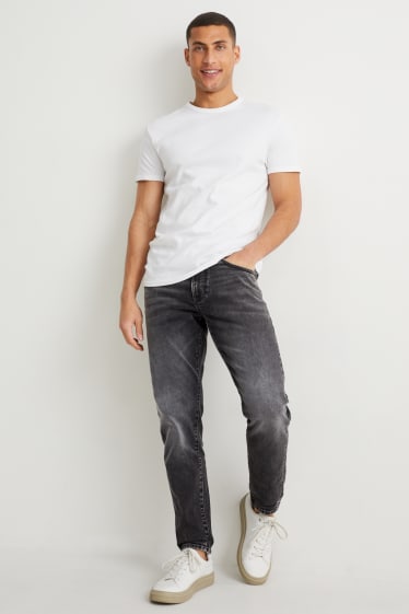Bărbați - Tapered jeans - LYCRA® - denim-gri închis