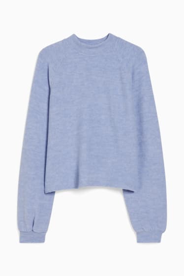 Damen - Basic-Sweatshirt - hellblau
