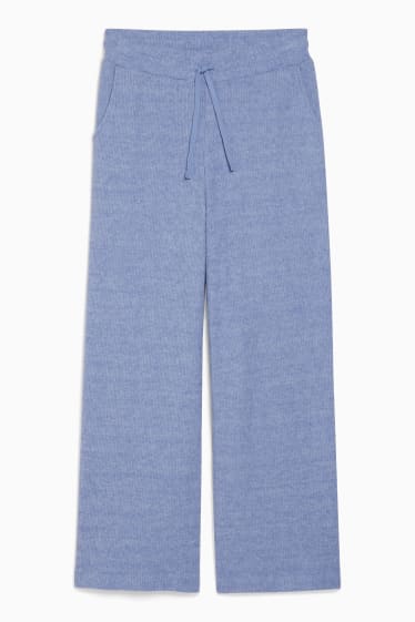 Femei - Pantaloni tricotați - regular fit - albastru deschis
