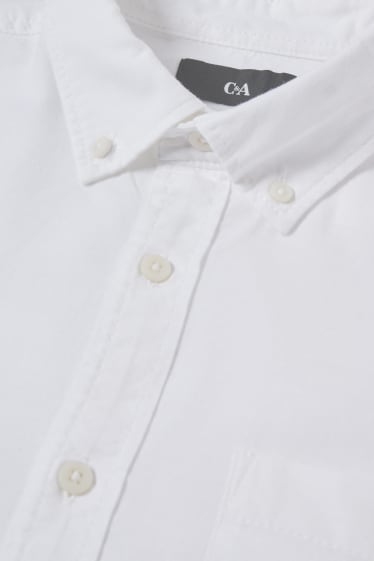 Heren - Overhemd - regular fit - button down - wit