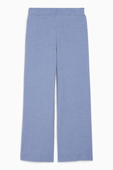 Mujer - Pantalón de punto - regular fit - azul claro