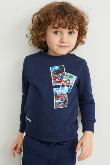 Enfants - Mario Kart - sweat - bleu foncé