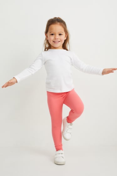 Enfants - Lot de 4 - leggings - gris clair chiné