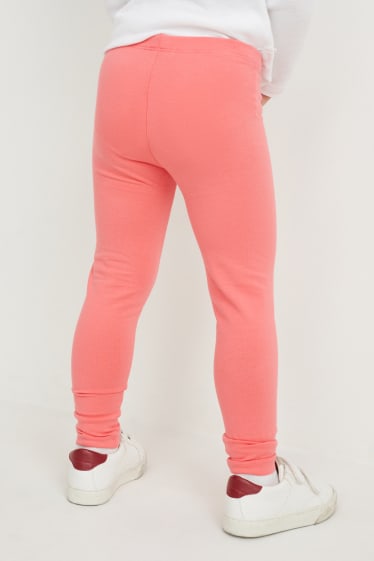 Kinderen: meisjes - Set van 4 - legging - licht grijs-mix