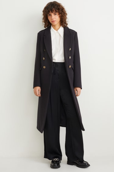 Women - Coat - wool blend - dark blue