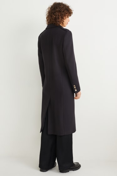 Women - Coat - wool blend - dark blue