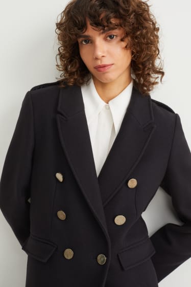 Women - Coat - wool blend - dark blue