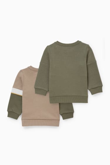 Babys - Set van 2 - baby-sweatshirt - beige