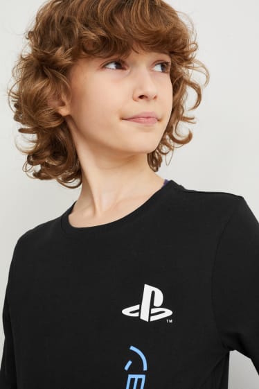 Dětské - PlayStation - tričko s dlouhým rukávem - černá