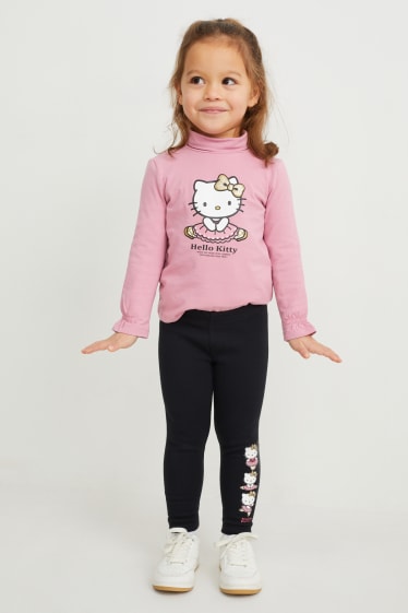 Enfants - Lot de 2 - Hello Kitty - leggings chauds - noir