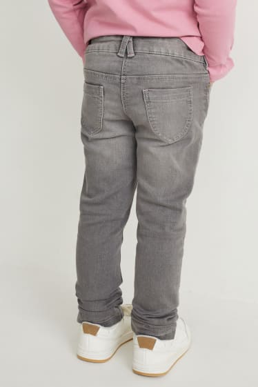 Kinderen: meisjes - Hello Kitty - regular jeans - thermojeans - jeansgrijs