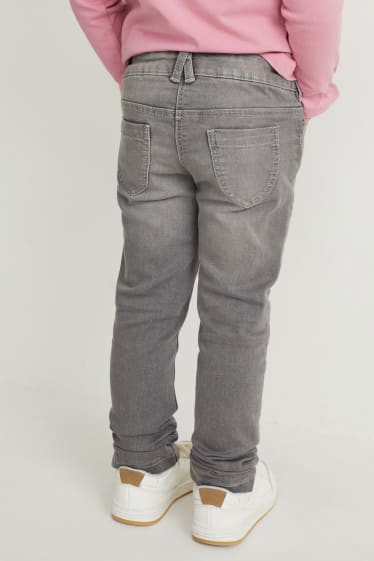 Kinderen - Hello Kitty - regular jeans - thermojeans - jeansgrijs