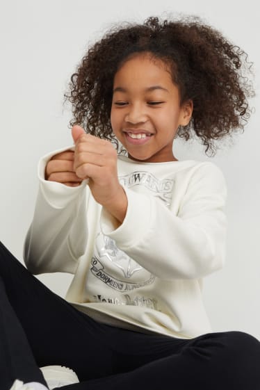 Enfants filles - Harry Potter - ensemble - sweat et legging - 2 pièces - noir / blanc