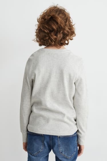 Kinderen - Longsleeve - wit-mix