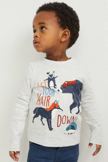 Kinderen - Set van 3 - longsleeve - donkerblauw