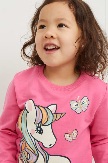Enfants filles - Licorne - sweat - rose
