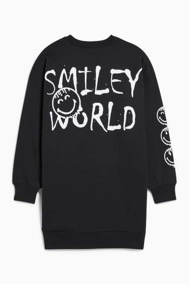 Damen - CLOCKHOUSE - Sweatkleid - SmileyWorld® - schwarz