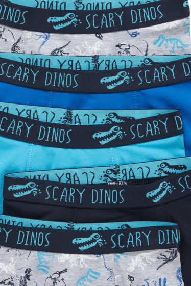 Niños - Pack de 5 - dinosaurios - boxers - azul oscuro