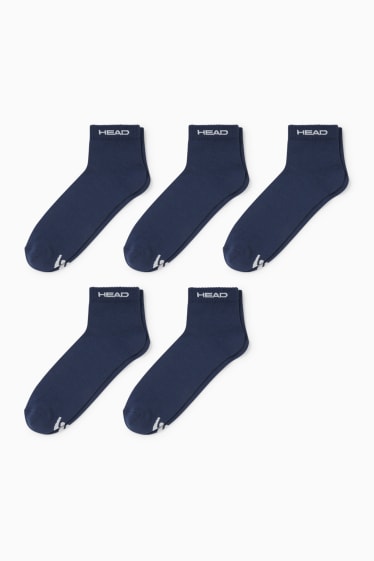 Hombre - HEAD - pack de 5 - calcetines cortos - azul oscuro