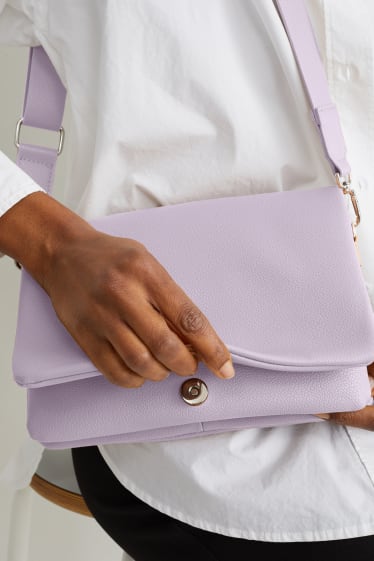 Mujer - Bolso bandolera pequeño con correa extraíble - violeta claro