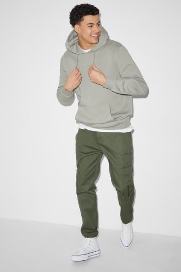 Men - Cargo trousers - slim fit - green