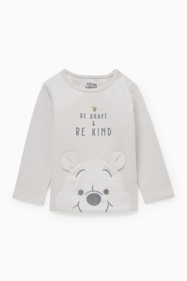 Babys - Set van 2 - Winnie de Poeh - babypyjama - 4-delig - lichtgrijs