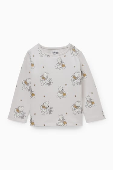 Babys - Set van 2 - Winnie de Poeh - babypyjama - 4-delig - lichtgrijs