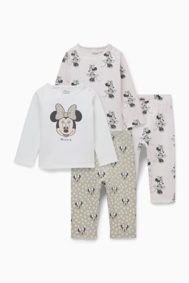 Nadó nena - Paquet de 2 - Minnie Mouse - pijama per a nadó - 4 peces - rosa clar