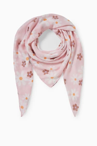 Ados & jeunes adultes - CLOCKHOUSE - foulard - à fleurs - rose