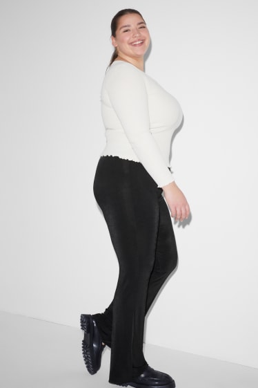 Mujer - CLOCKHOUSE - pantalón de punto - relaxed fit - negro