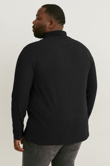 Mężczyźni - Koszulka polo - 4 Way Stretch - Flex - LYCRA® - czarny / szary
