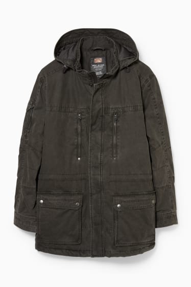 Men - Jacket with hood - dark gray