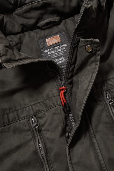 Men - Jacket with hood - dark gray
