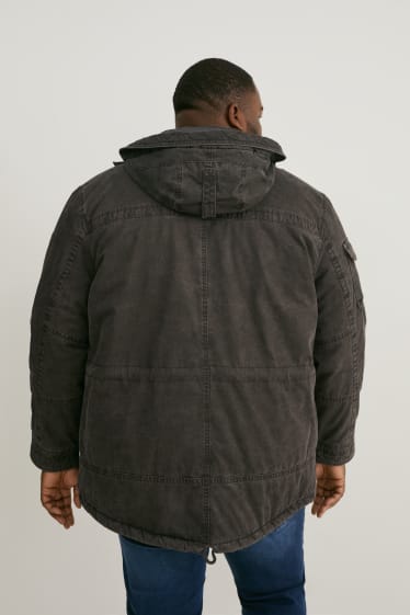 Men - Jacket with hood - dark gray