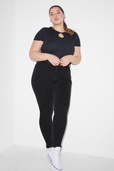 Kobiety - CLOCKHOUSE - skinny jeans - wysoki stan - LYCRA® - czarny