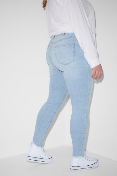 Ados & jeunes adultes - CLOCKHOUSE - skinny jean - high waist - jean bleu clair