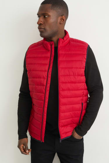 Uomo - Gilet trapuntato - rosso scuro