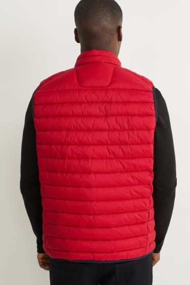 Uomo - Gilet trapuntato - rosso scuro