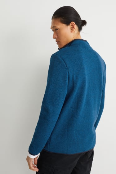 Herren - Sweatjacke - blau / schwarz
