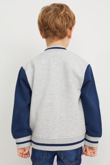 Kinder Jungen - Sweatjacke - hellgrau-melange