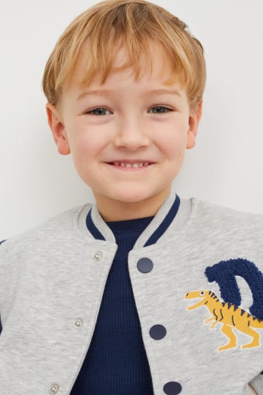 Kinder Jungen - Sweatjacke - hellgrau-melange