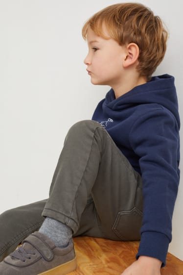 Enfants garçons - Skinny jean - jean chaud - gris foncé