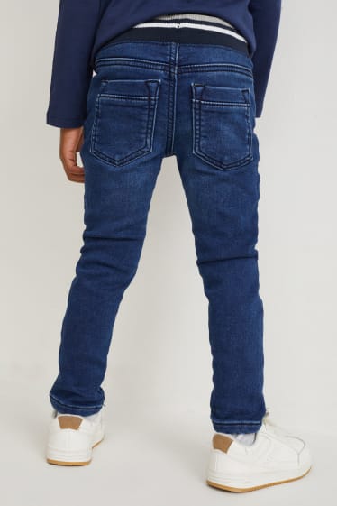 Dzieci - Skinny jeans - ciepłe dżinsy - dżins-niebieski