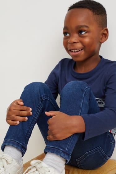 Kinderen - Skinny jeans - thermojeans - jeansblauw